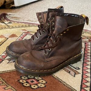 Dr. Martens made in England Dark Brown Leather Boots